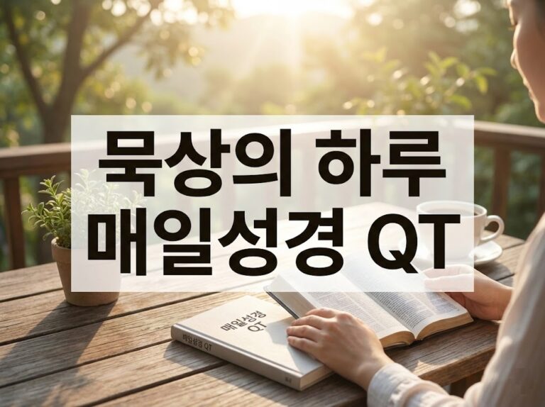 묵상의 하루 매일성경 큐티 QT